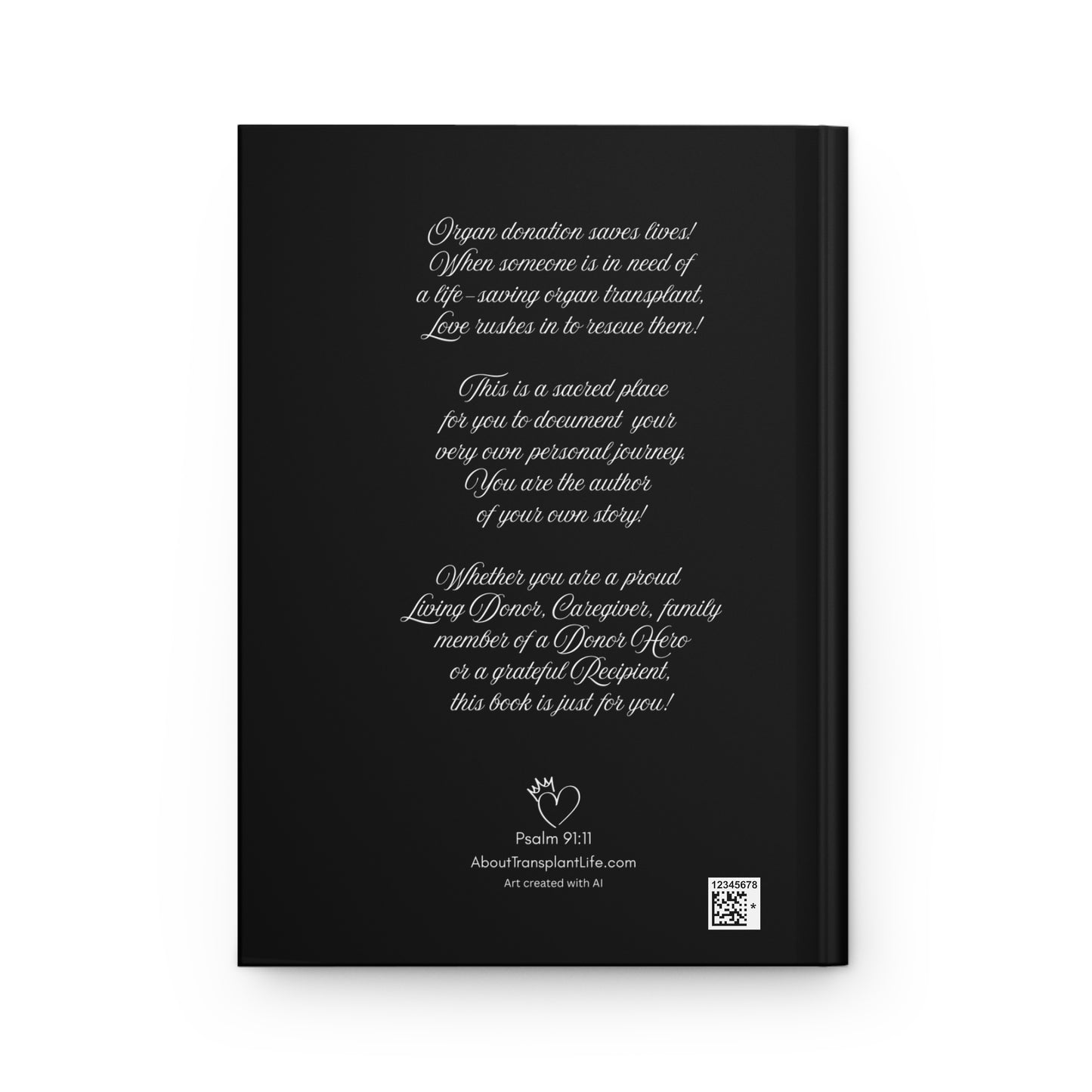 About My Lung Transplant Life Beautiful Full Color Hardcover Journal