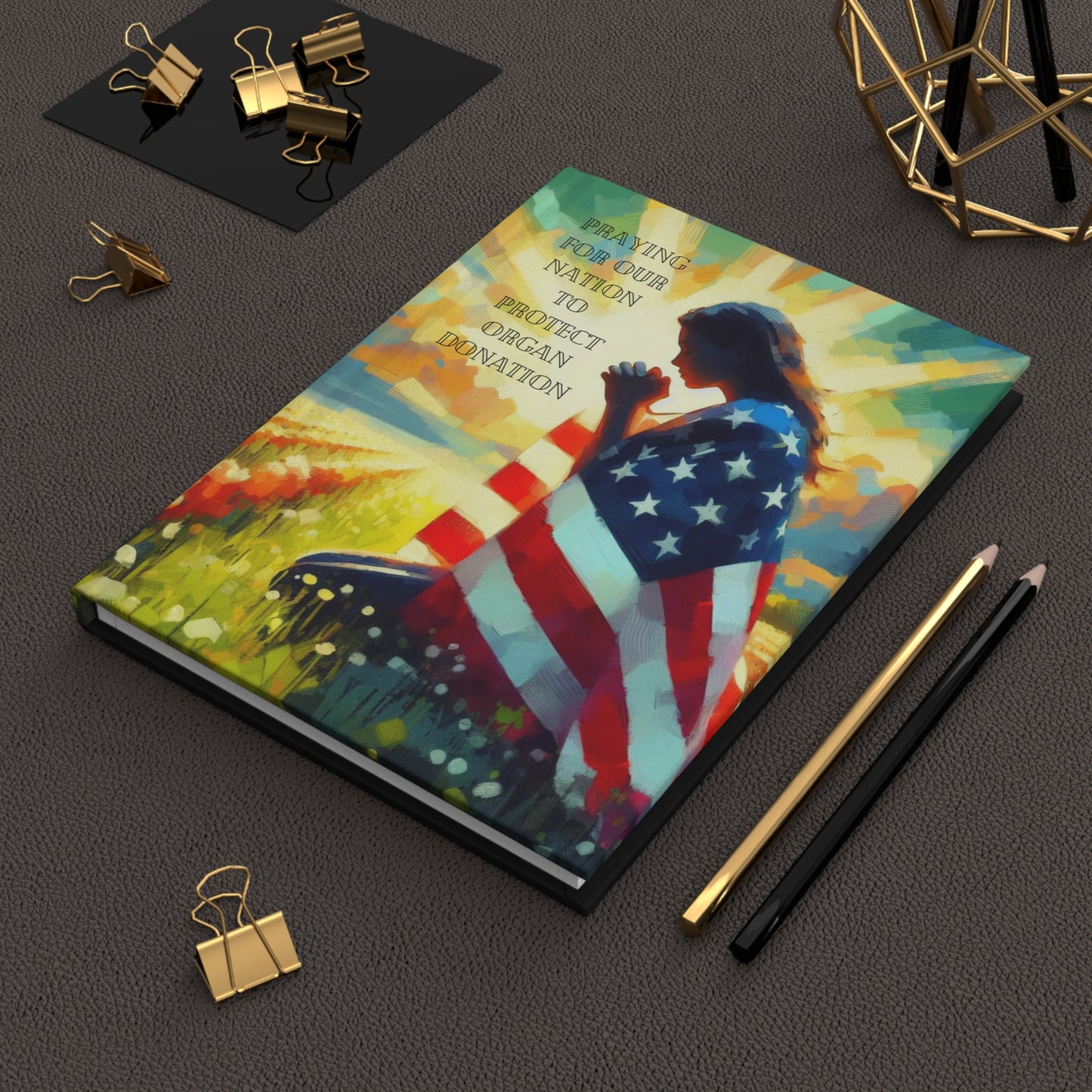 Praying For Our Nation to Protect Organ Donation Full Color Hardcover Journal