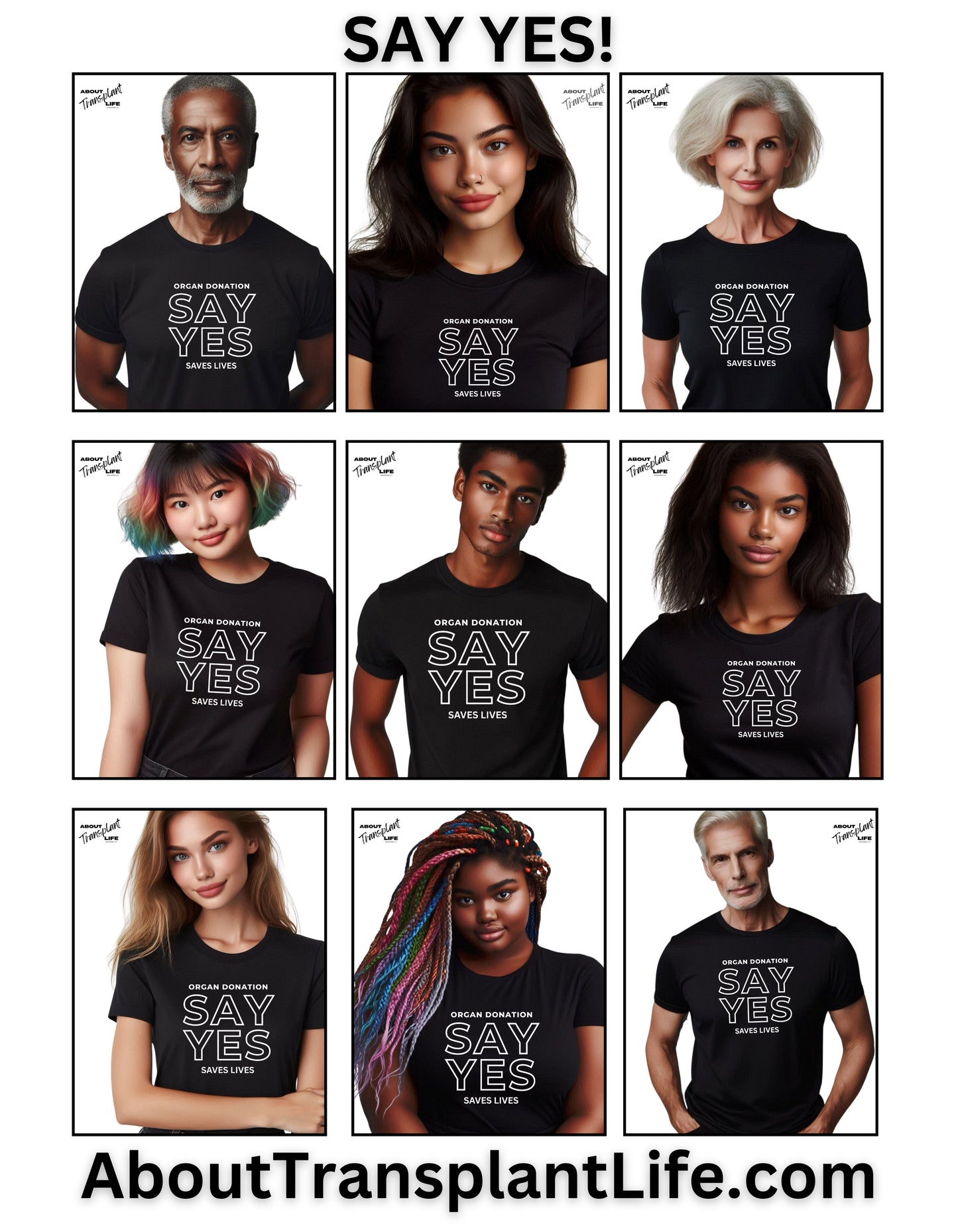 SAY YES ORGAN DONATION SAVES LIVES Premium Unisex T-Shirt