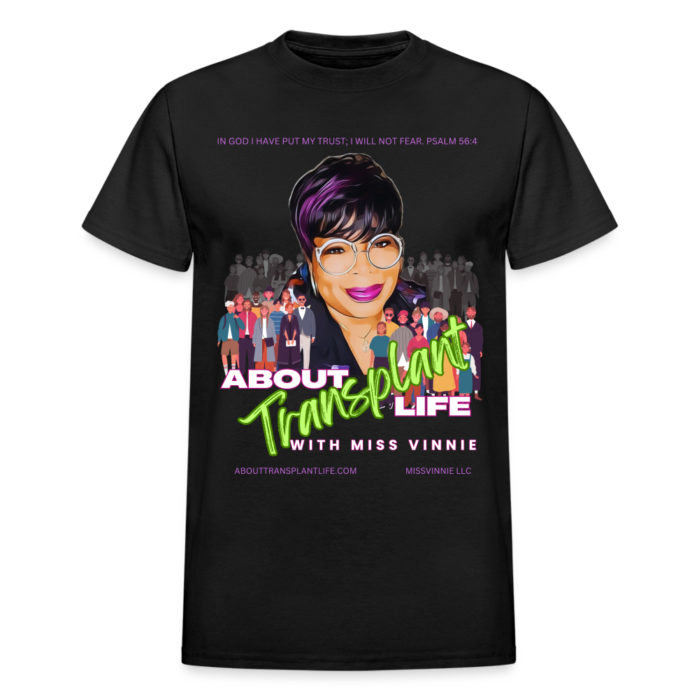 ABOUT TRANSPLANT LIFE WITH MISS VINNIE Ultra Cotton Adult T-Shirt - black