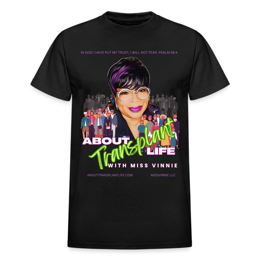 ABOUT TRANSPLANT LIFE WITH MISS VINNIE Ultra Cotton Adult T-Shirt - black